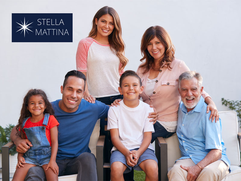 Multi-generational Hispanic family to illustrate why you need a provider of primary healthcare to keep the family well.